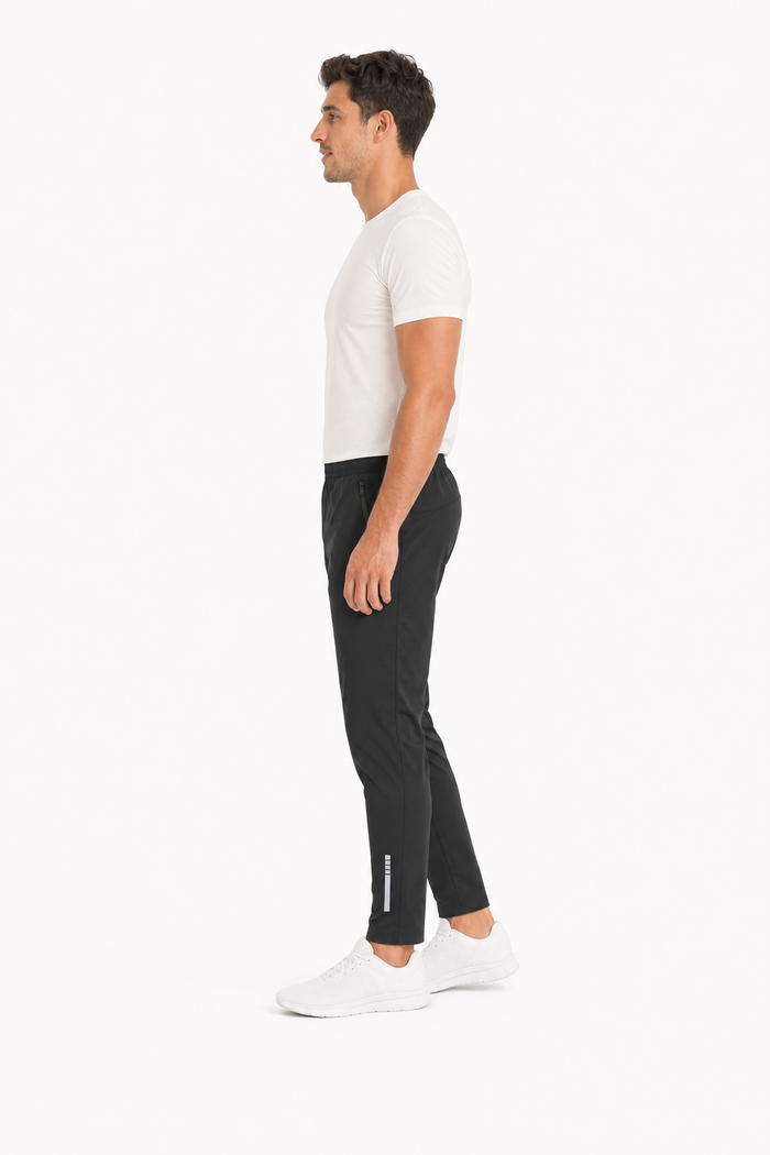 Calça esportiva masculina NARO preta — lateral