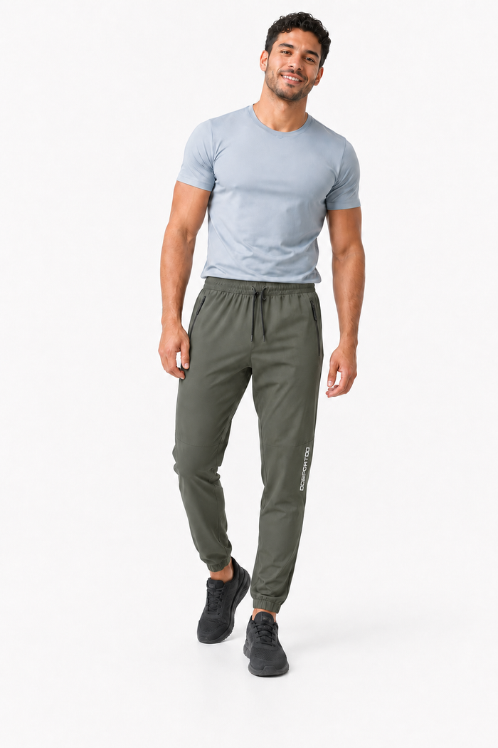 Calça fitness masculina NARO — variante verde-oliva