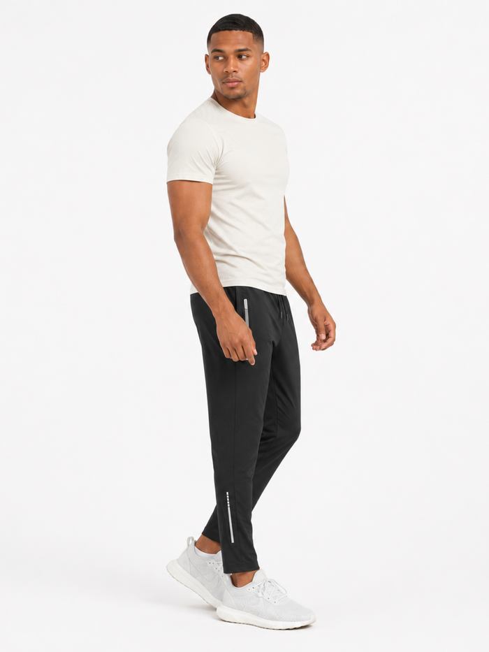 Calça esportiva masculina NARO preta — lateral