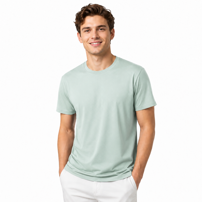 Camiseta masculina NARO verde-claro vista frontal