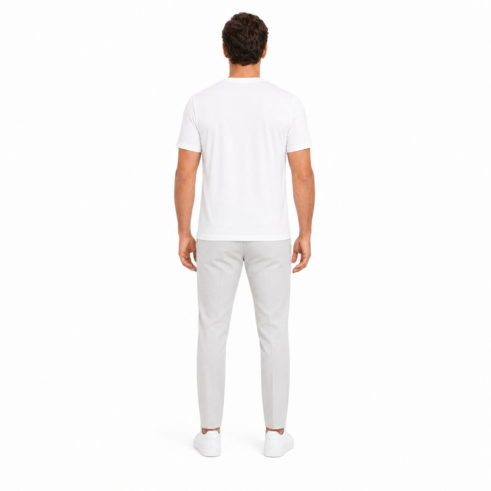 Camiseta NARO Lyocell e Acetato branca - vista traseira