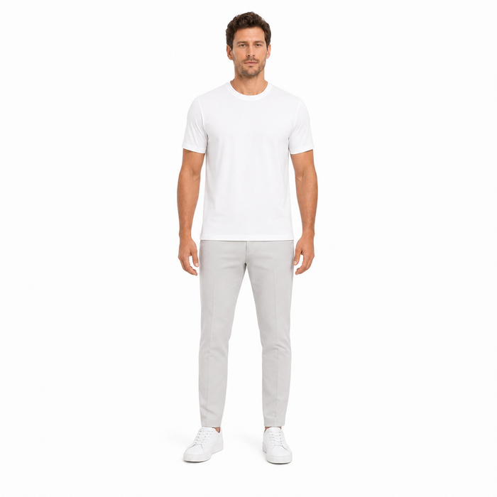 Camiseta NARO Lyocell e Acetato branca - vista frontal