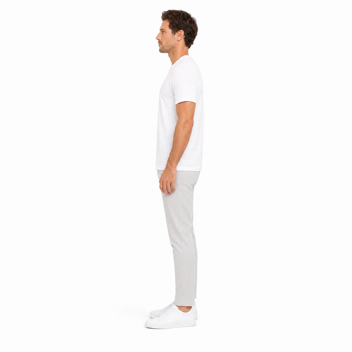 Camiseta NARO Lyocell e Acetato branca - vista lateral