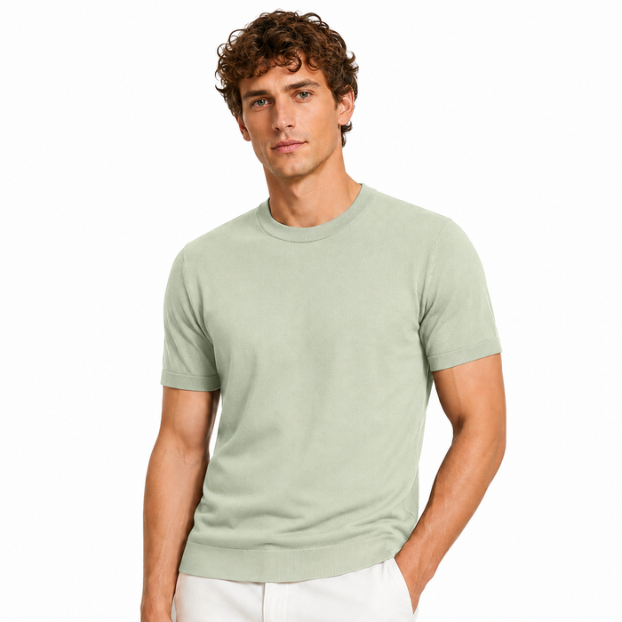 Camiseta masculina NARO verde-claro vista frontal